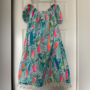 Lilly Pulitzer Marble Beach and Bae Sunglow sailboat dress
